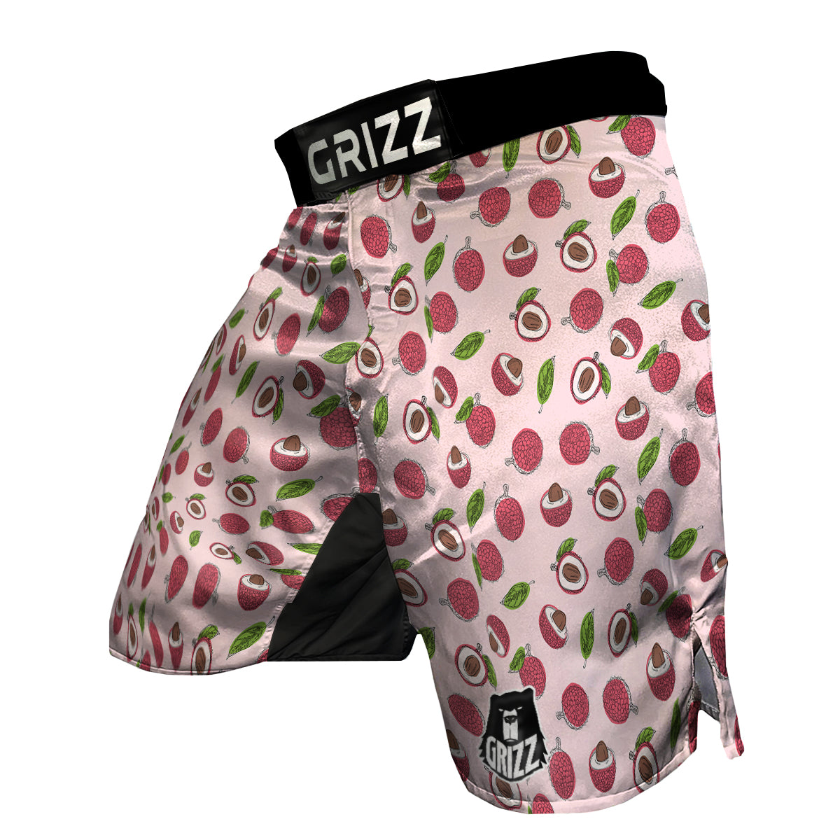 Red Lychee And Pink Print Pattern MMA Shorts-grizzshop