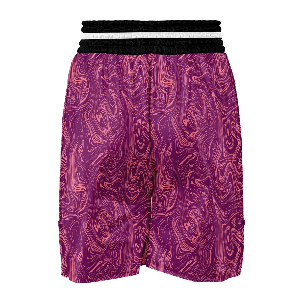 Red Marble Pattern Print Boxing Shorts-grizzshop