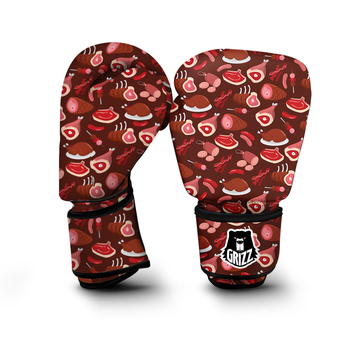 Red Meat Beef Pork Print Pattern Boxing Gloves-grizzshop