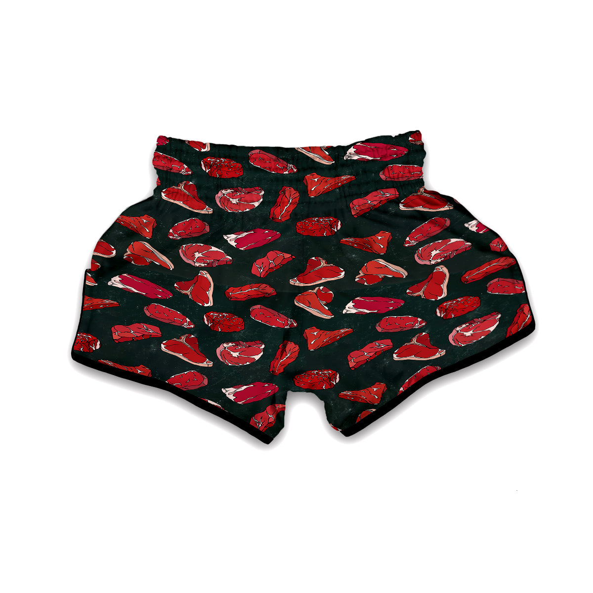 Red Meat Beef Print Pattern Muay Thai Boxing Shorts-grizzshop