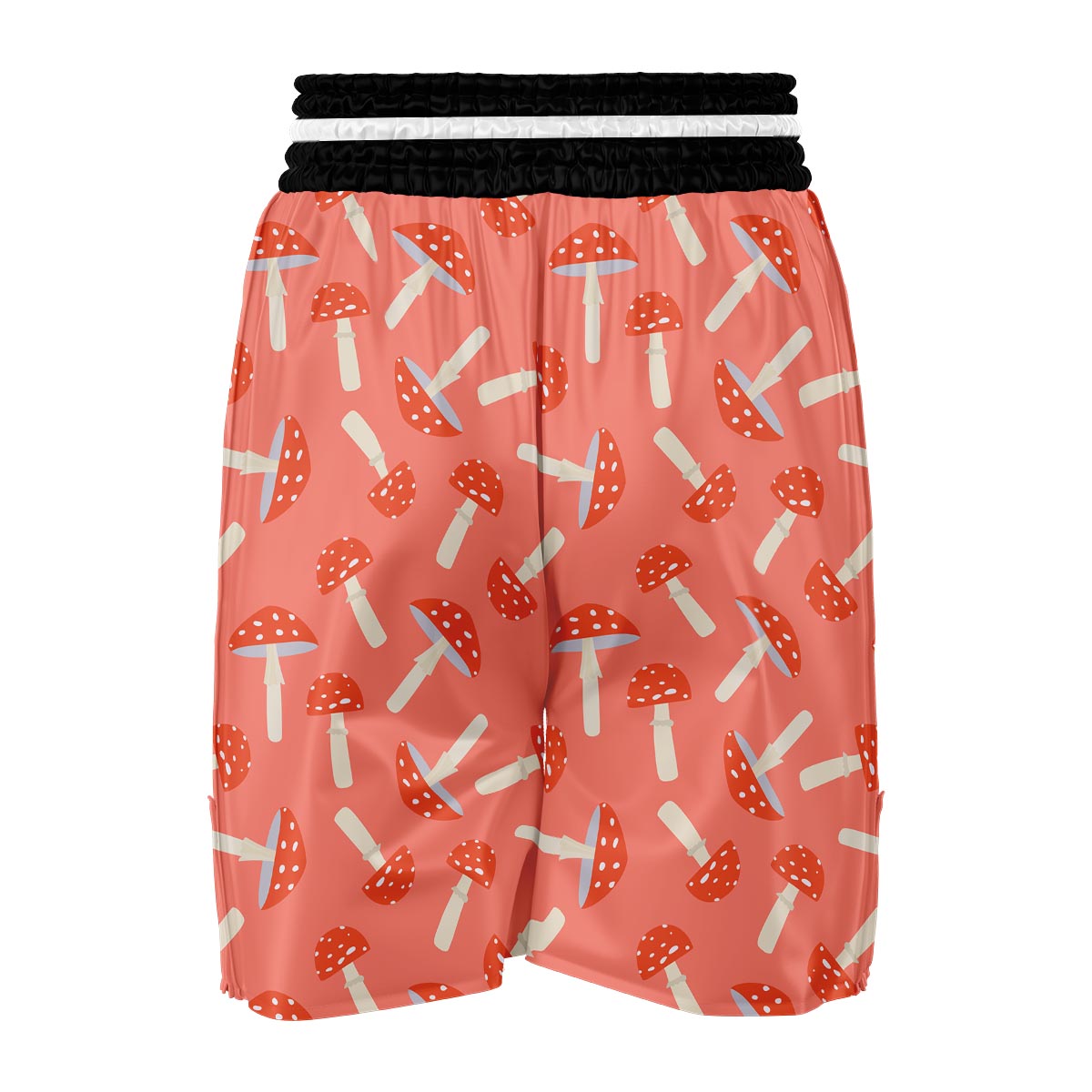 Red Mushroom Dot Pattern Print Boxing Shorts-grizzshop