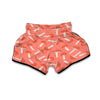 Red Mushroom Dot Pattern Print Muay Thai Boxing Shorts-grizzshop