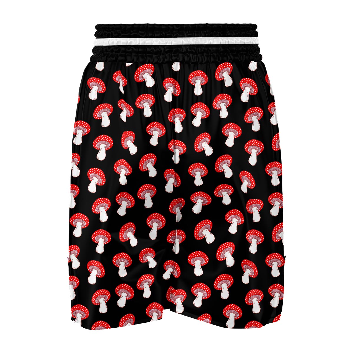 Red Mushroom Dot Print Pattern Boxing Shorts-grizzshop