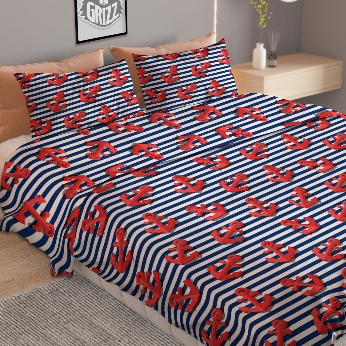 Portrait Dog German Shepherd Print Duvet Cover Bedding Set
