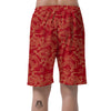 Red Oriental Chinese Dragon Men's Shorts-grizzshop