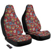 Red Plaid Mountain Camp Tartan Print Car Seat Covers-grizzshop