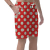 Red Polka Dot Men's Shorts-grizzshop