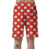 Red Polka Dot Men's Shorts-grizzshop