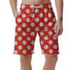 Red Polka Dot Men's Shorts-grizzshop