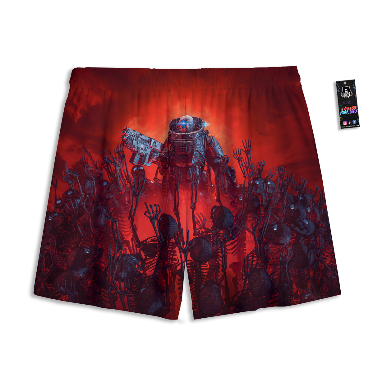 Sheep Cute Print Pattern Mesh Shorts