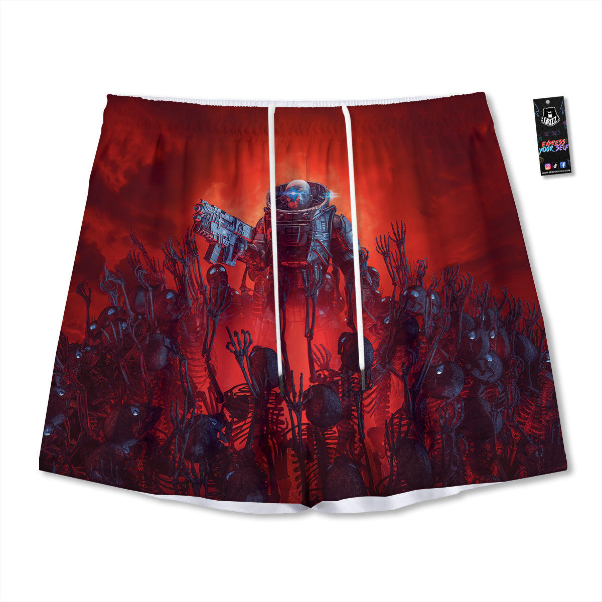 Sheep Cute Print Pattern Mesh Shorts