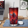 Red Robot And Skeleton Troop Print Tumbler-grizzshop