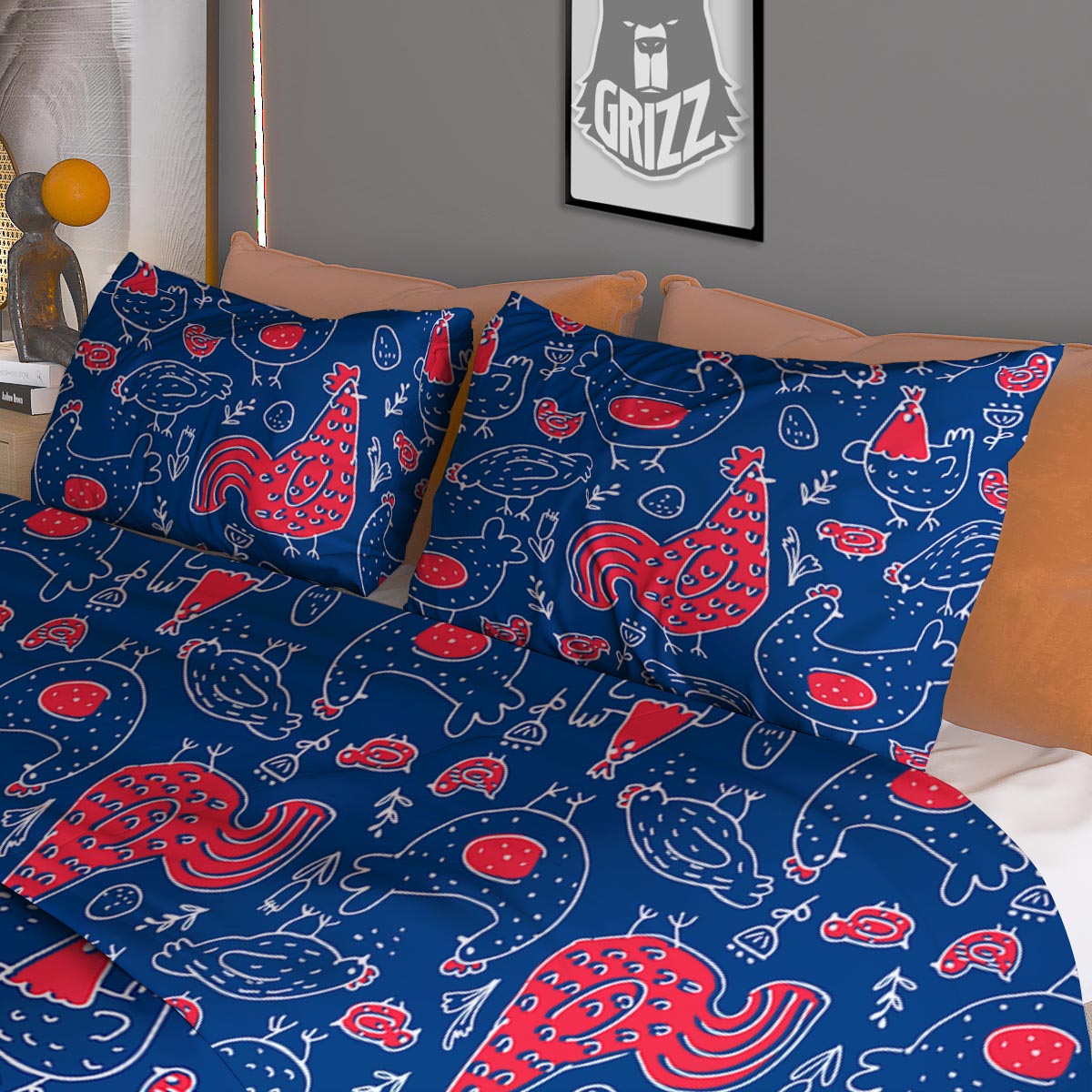 Radish And Watercolor Carrot Print Pattern Duvet Cover Bedding Set