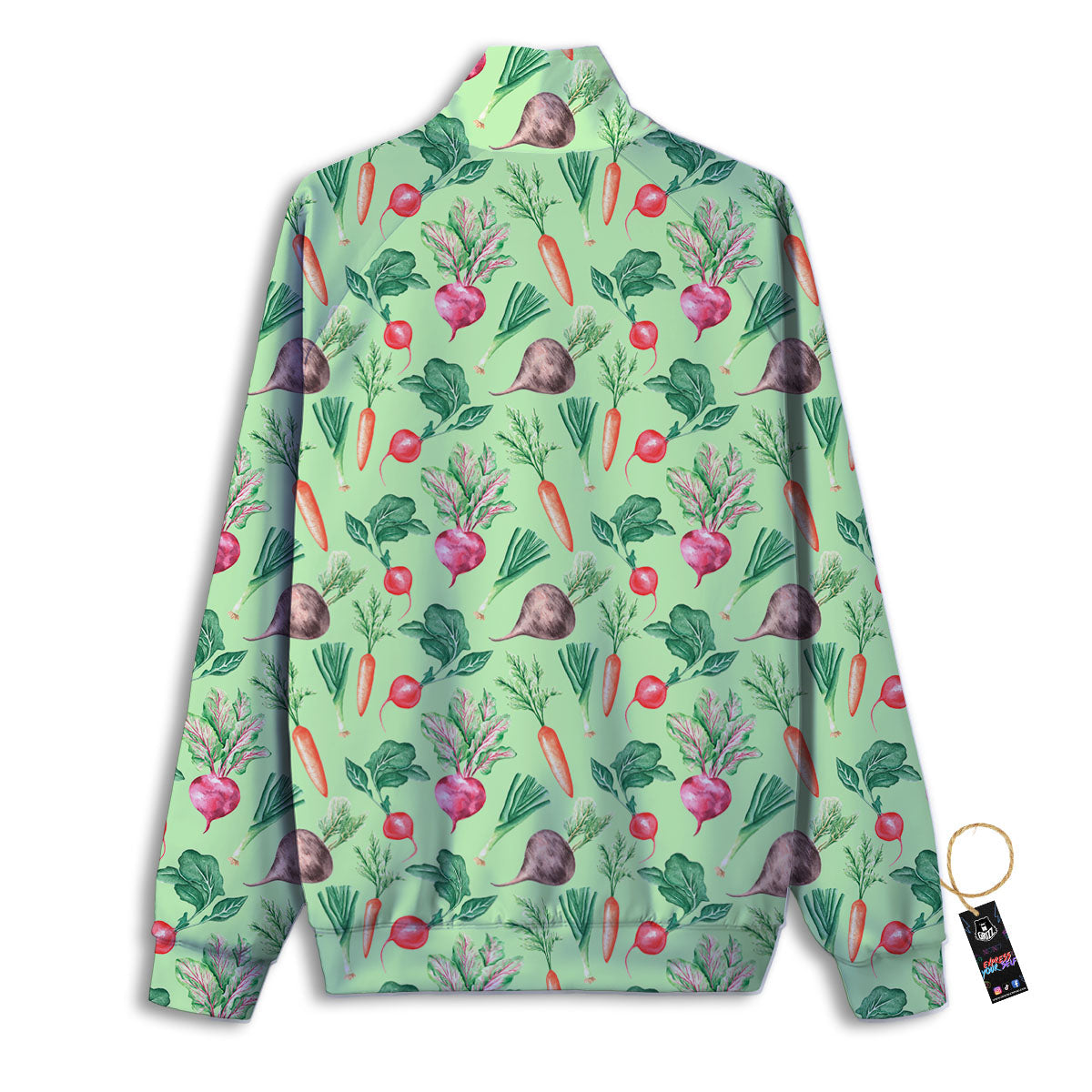 Red Rooster Blue Print Pattern Track Jacket-grizzshop