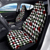 Red Roses And Argyle Print Pattern Car Seat Covers-grizzshop