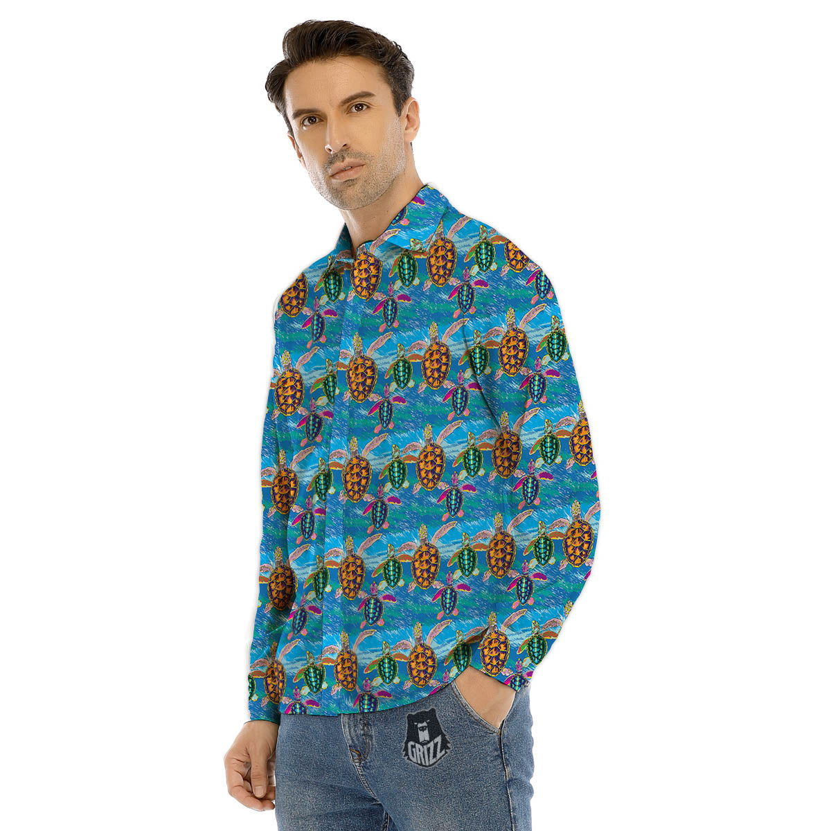 Red Spider Web Cobweb trap Print Men's Dress Shirts-grizzshop