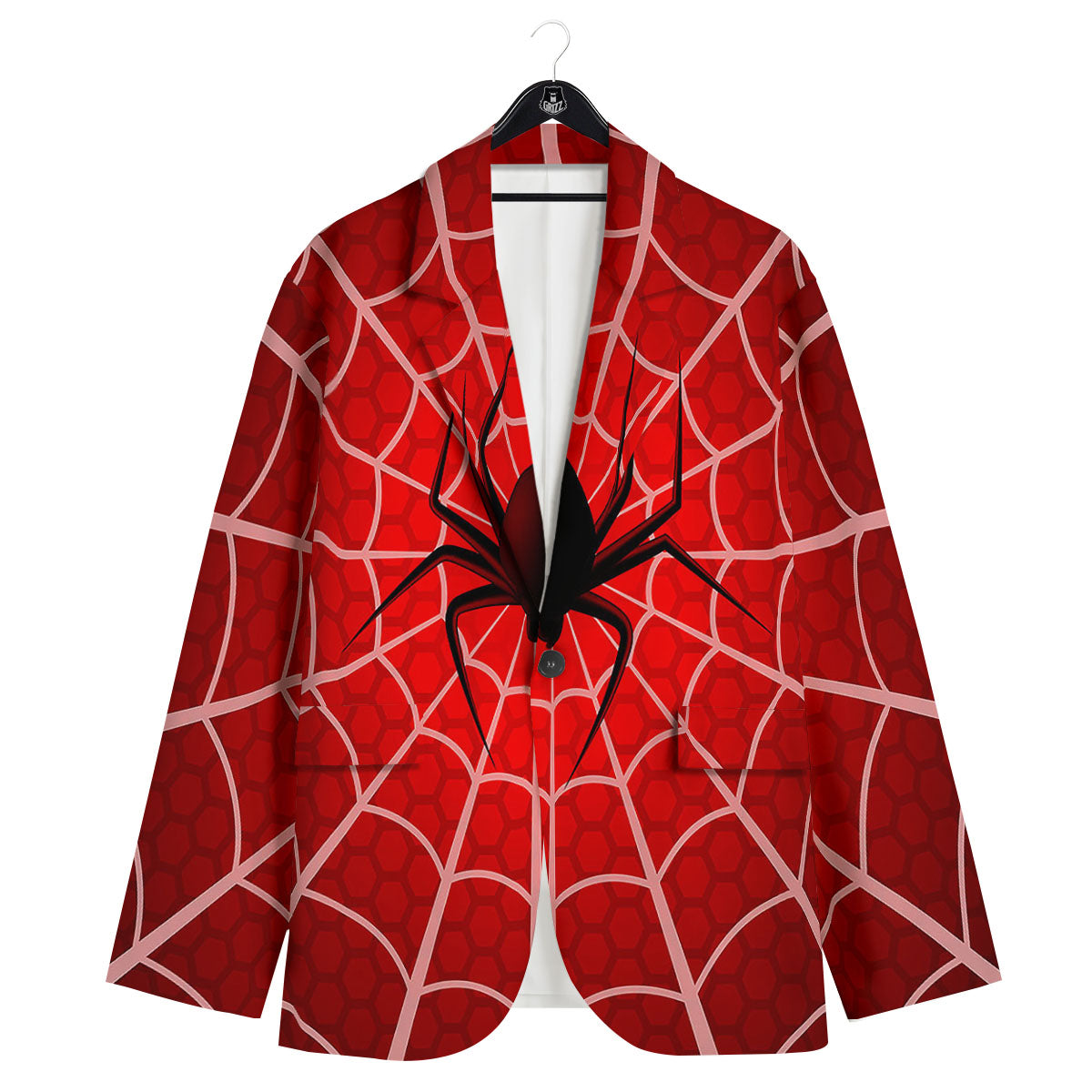 Red Spider Web Cobweb trap Print Men's Sport Coat-grizzshop