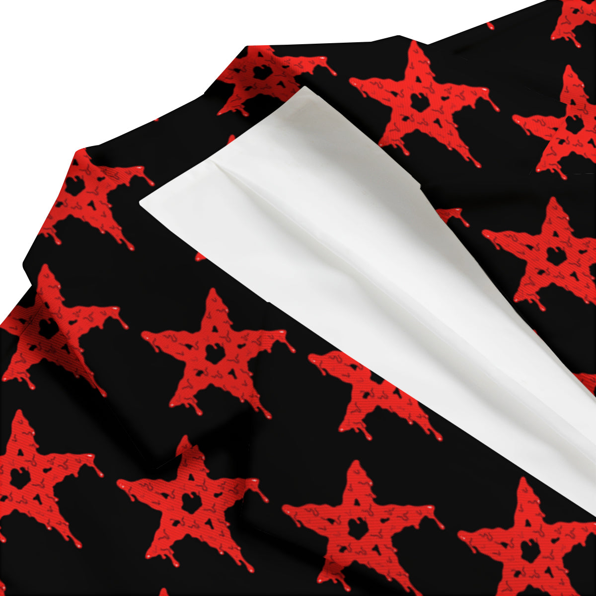 Red Star Demon Pentagram Print Pattern Men's Blazer-grizzshop