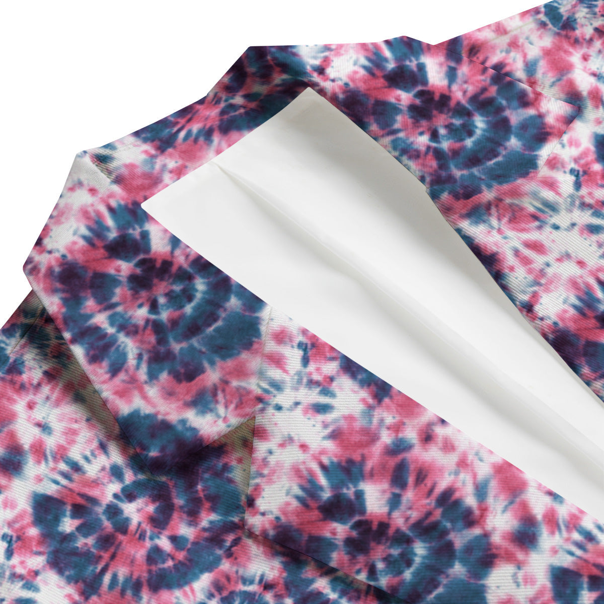 Red Tie Dye Blue Shibori Print Pattern Men's Blazer-grizzshop