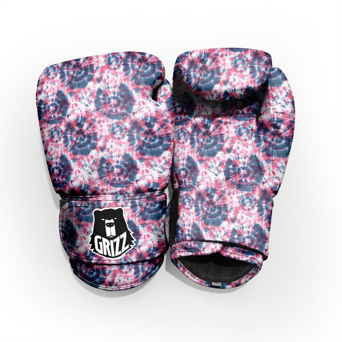 Red Tie Dye Blue Shibori Print Pattern Pro Boxing Glove