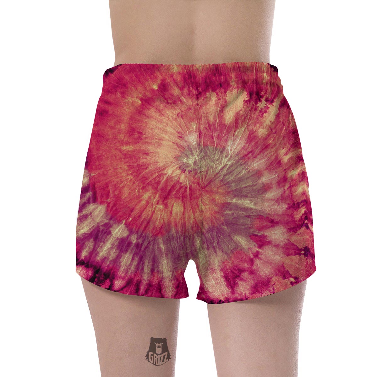 Red Tie Dye Women's Shorts-grizzshop