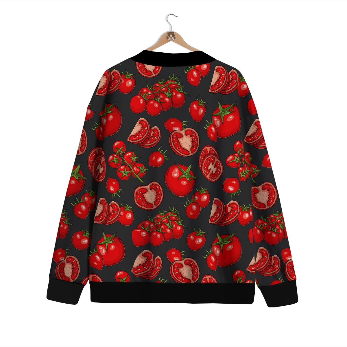 Red Tomato Print Pattern Cardigan-grizzshop