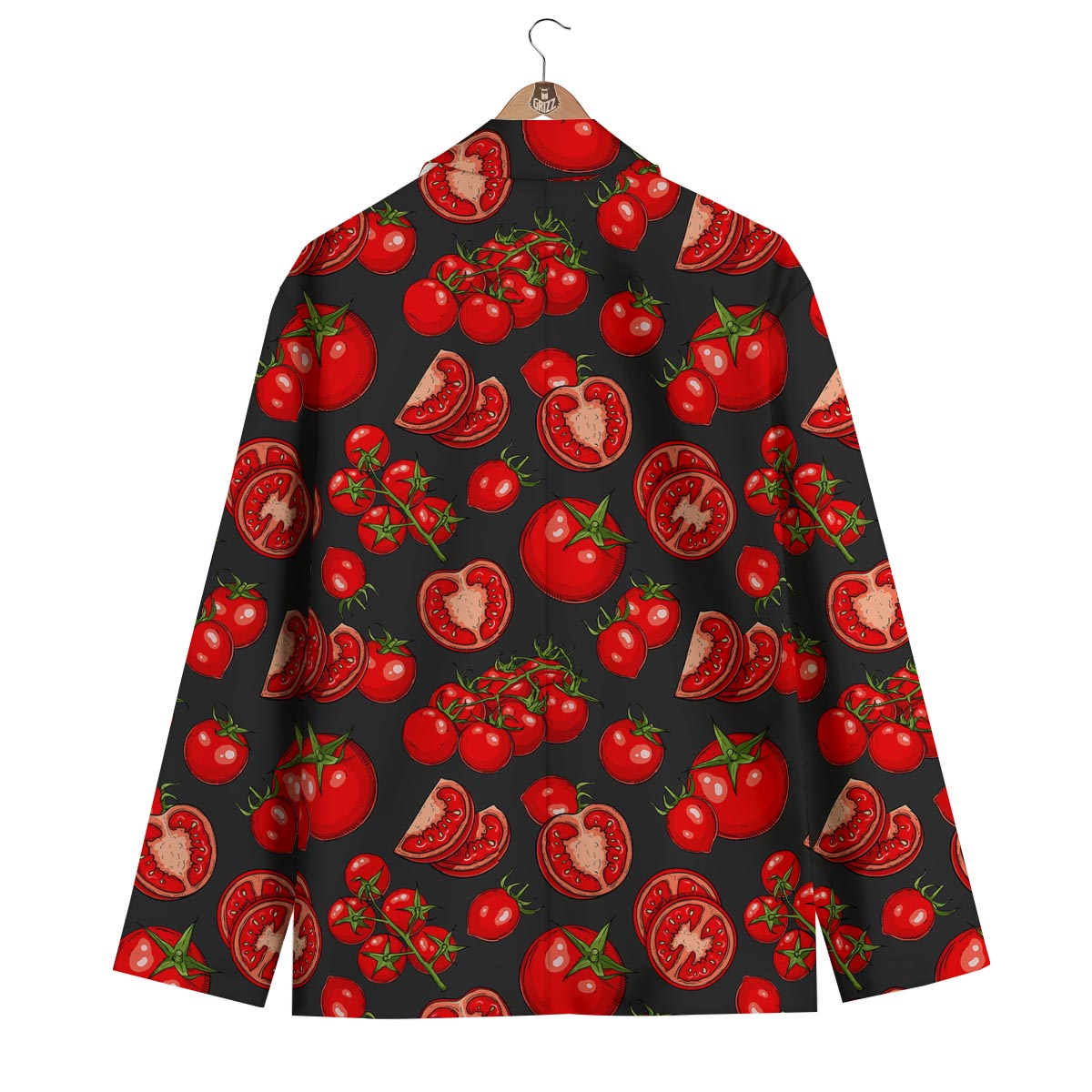 Red Tomato Print Pattern Men's Blazer-grizzshop