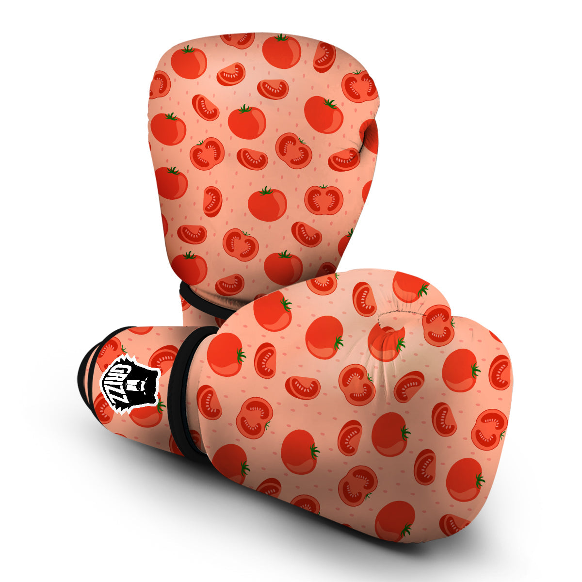 Red Tomato Vegetable Print Pattern Boxing Gloves-grizzshop