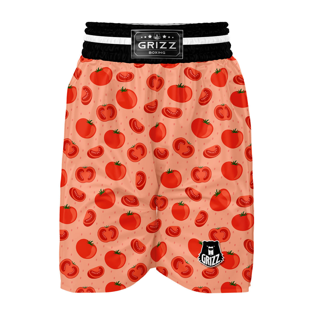 Red Tomato Vegetable Print Pattern Boxing Shorts-grizzshop