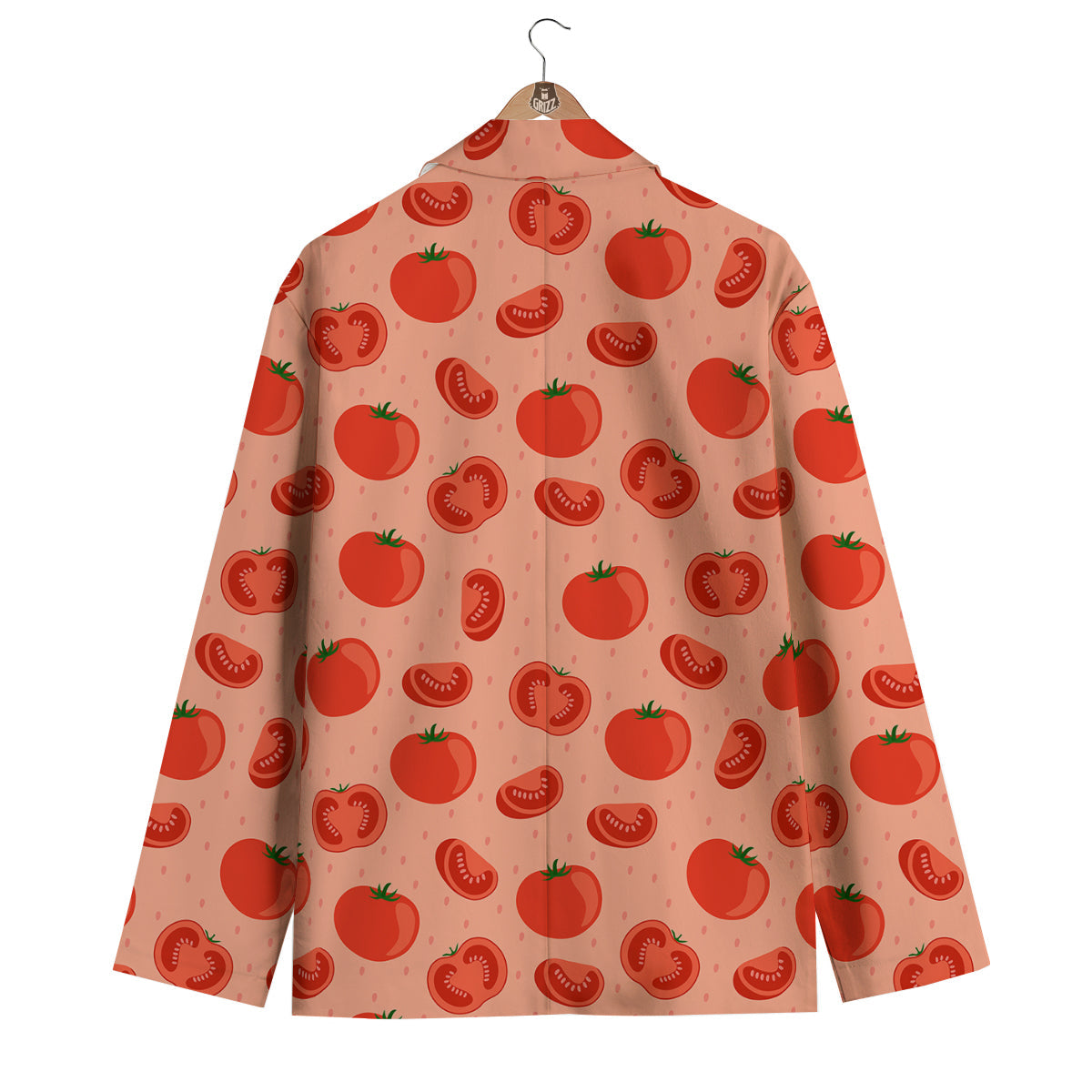 Red Tomato Vegetable Print Pattern Men's Blazer-grizzshop