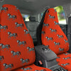 Red Unicorn Skeleton Print Pattern Car Seat Covers-grizzshop