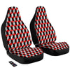 Red White And Black Dice Print Pattern Car Seat Covers-grizzshop