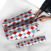 Red White And Blue Argyle Print Pattern Umbrella-grizzshop