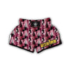 Red Wine Botttle Pattern Print Muay Thai Boxing Shorts-grizzshop