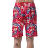 Red and Blue Butterfly Print Men's Shorts-grizzshop