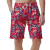 Red and Blue Butterfly Print Men's Shorts-grizzshop