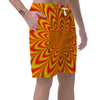 Red and Yellow Abstract Optical illusion Men's Shorts-grizzshop