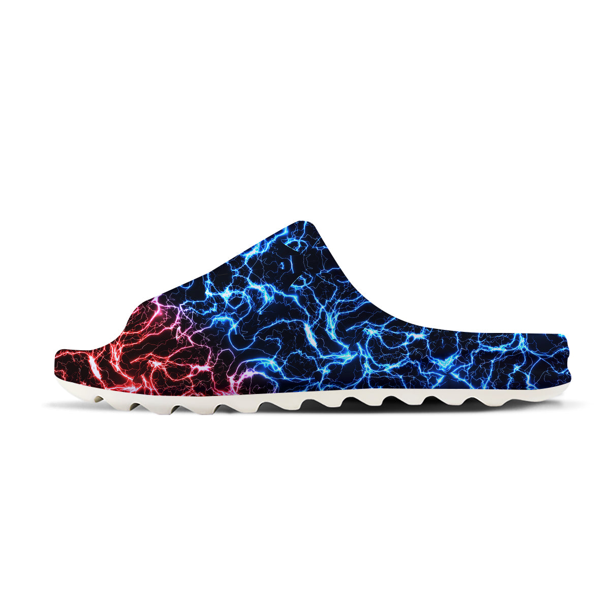 Red And Blue Electrical Print Sandals-grizzshop