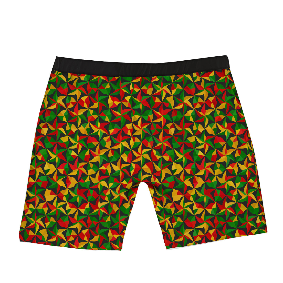 Reggae Abstract Geometric Print Pattern Boxer Briefs-grizzshop