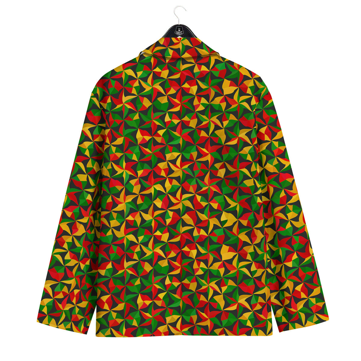 Reggae Abstract Geometric Print Pattern Men's Sport Coat-grizzshop