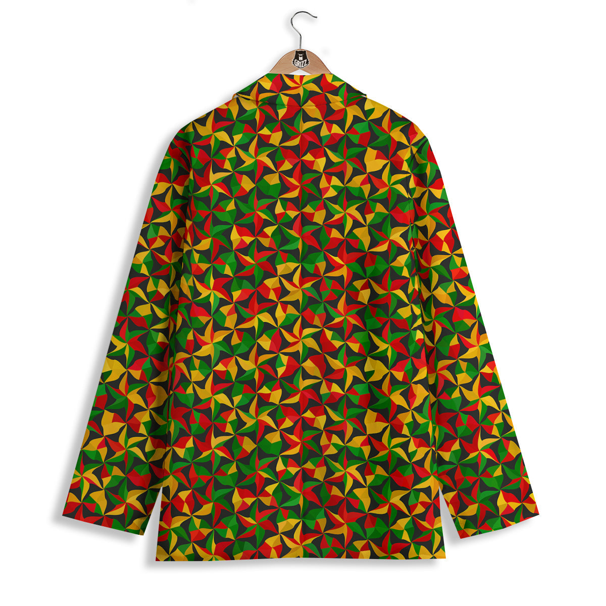 Reggae Abstract Geometric Print Pattern Women's Blazer-grizzshop
