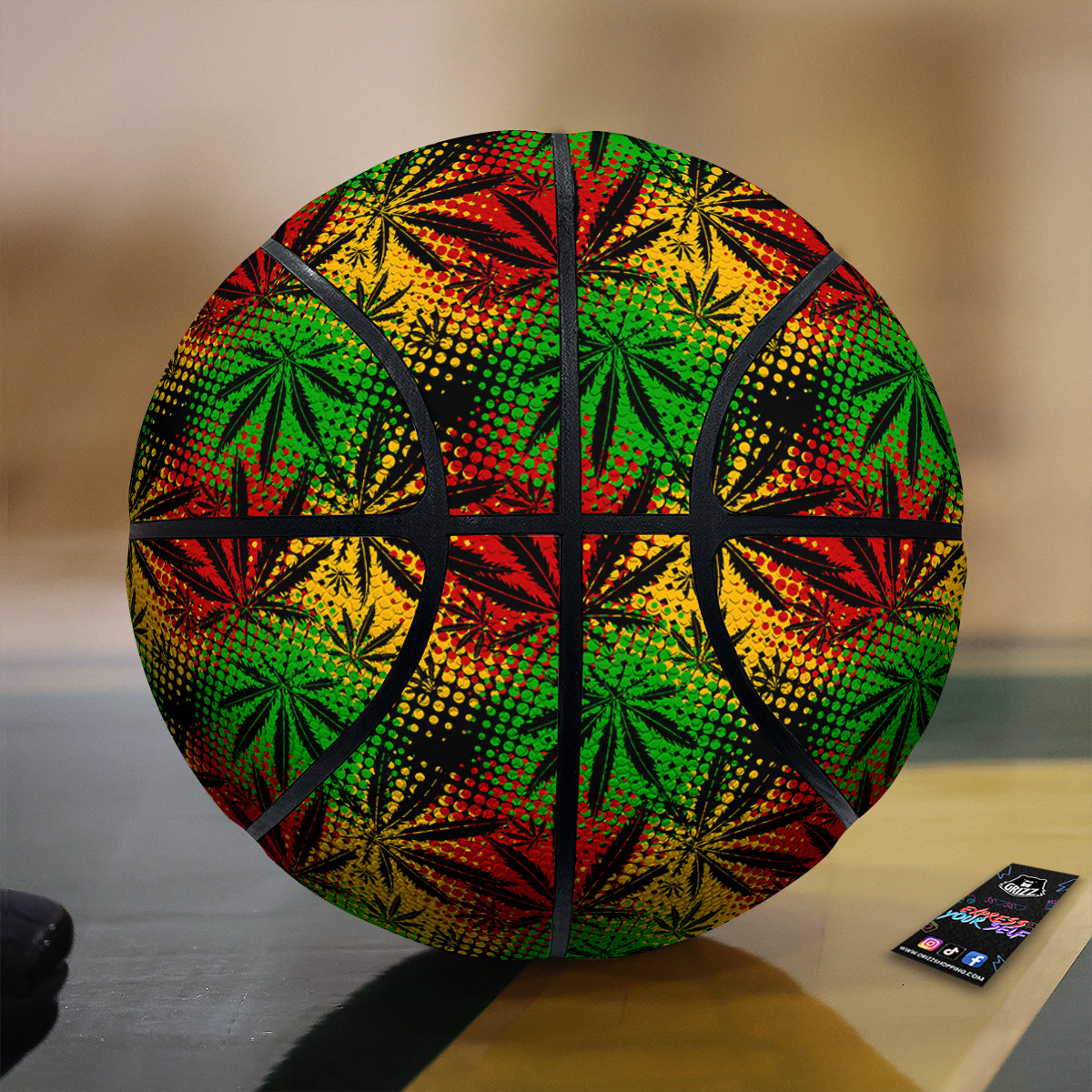 Reggae Abstract Print Pattern Basketball