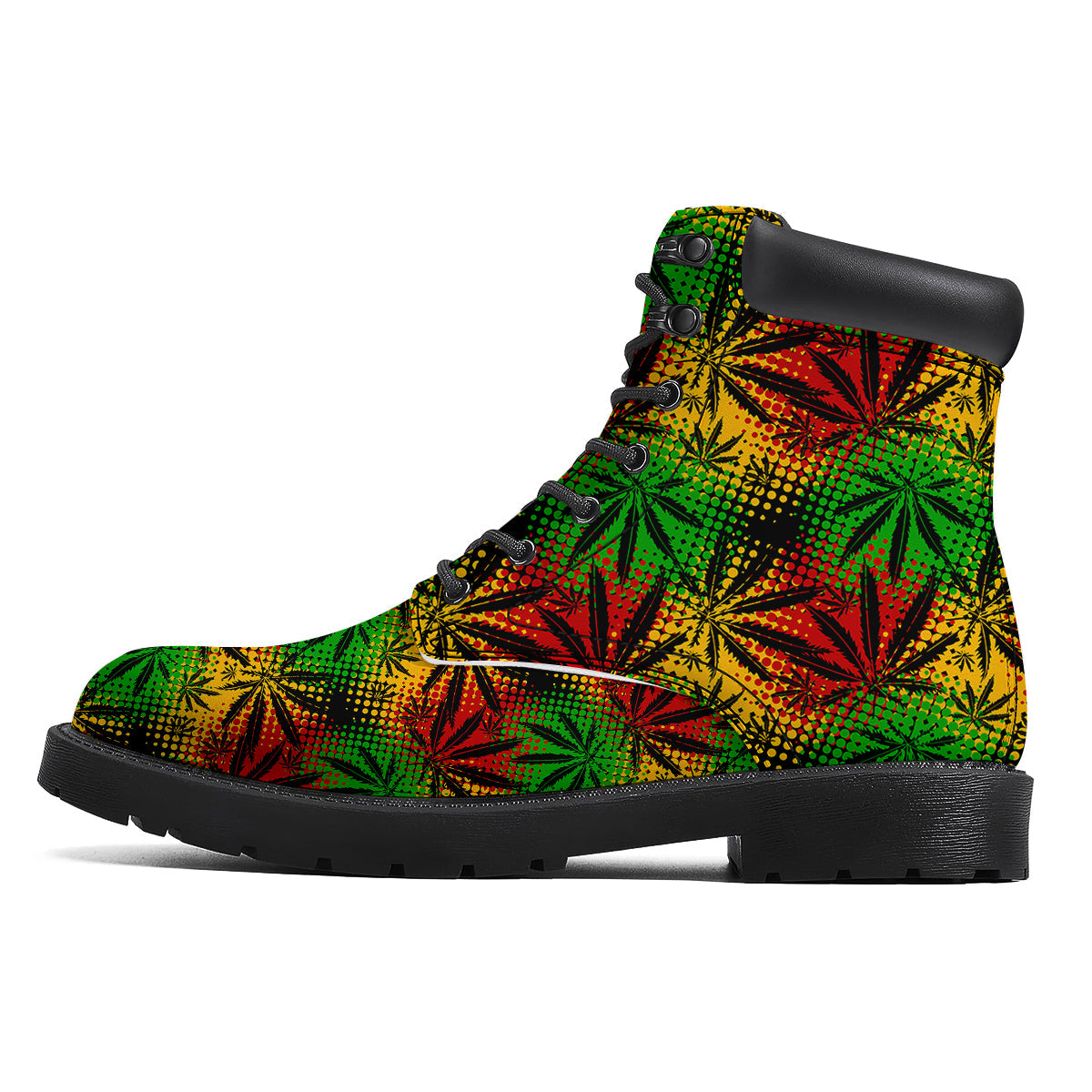 Reggae Abstract Print Pattern Boots-grizzshop