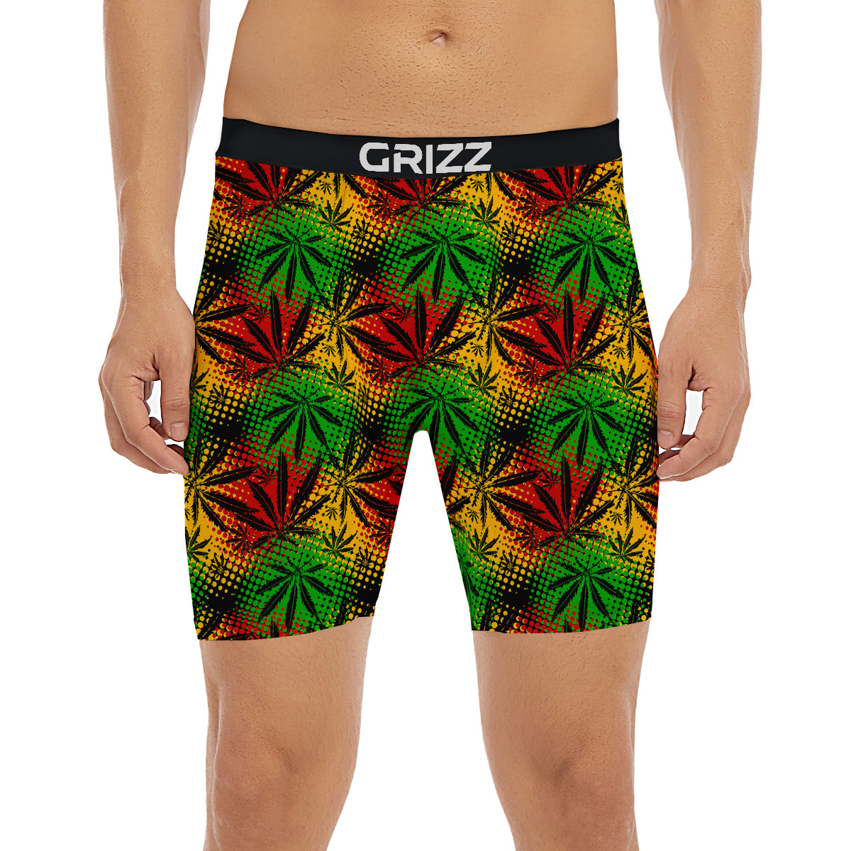 Reggae Abstract Print Pattern Boxer Briefs-grizzshop