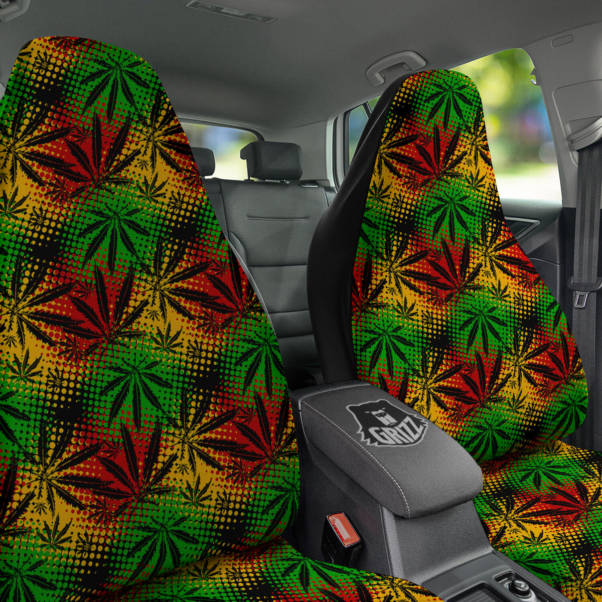 Reggae Abstract Print Pattern Car Seat Covers-grizzshop