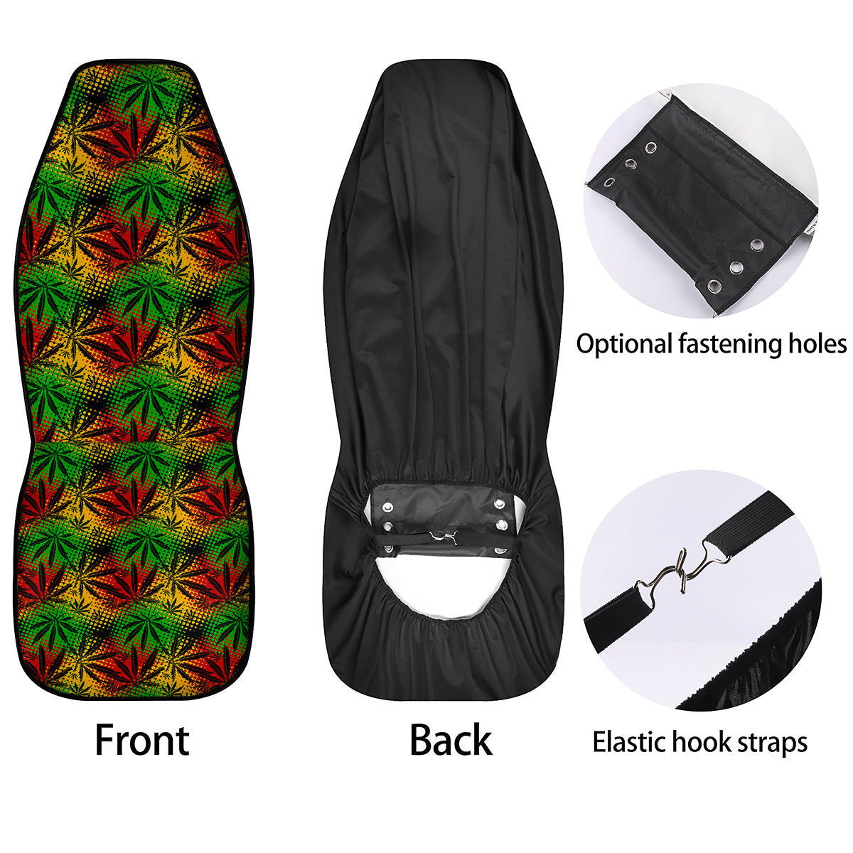 Reggae Abstract Print Pattern Car Seat Covers-grizzshop