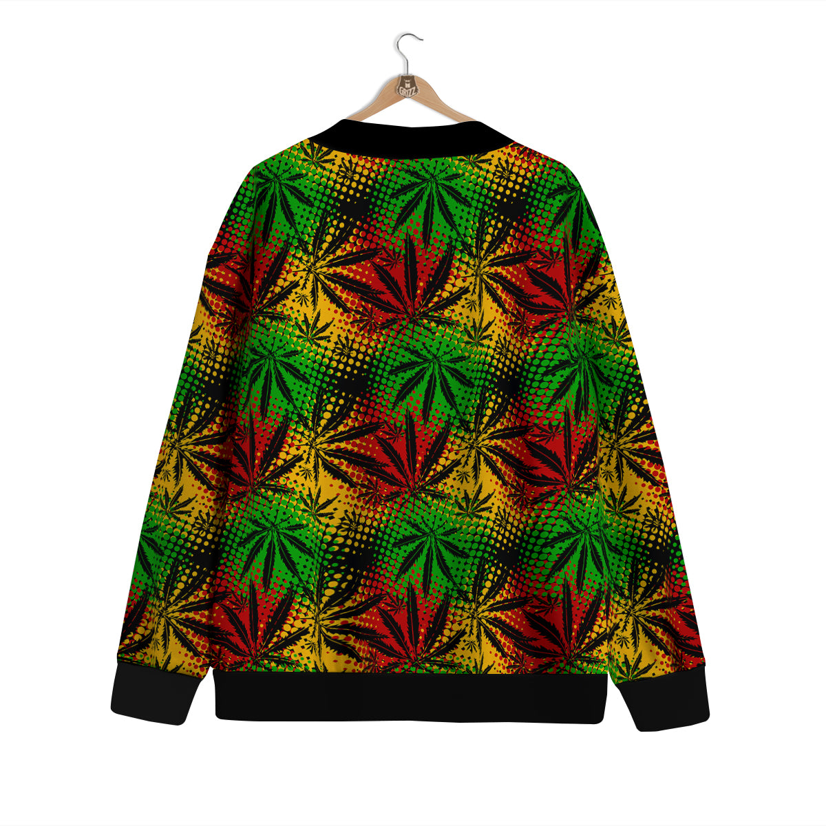Reggae Abstract Print Pattern Cardigan-grizzshop