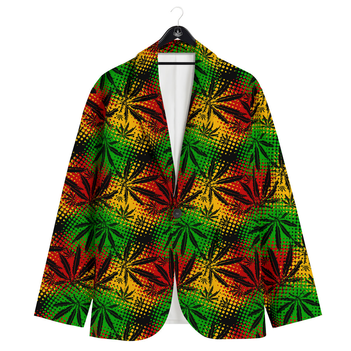 Reggae Abstract Print Pattern Men's Sport Coat-grizzshop