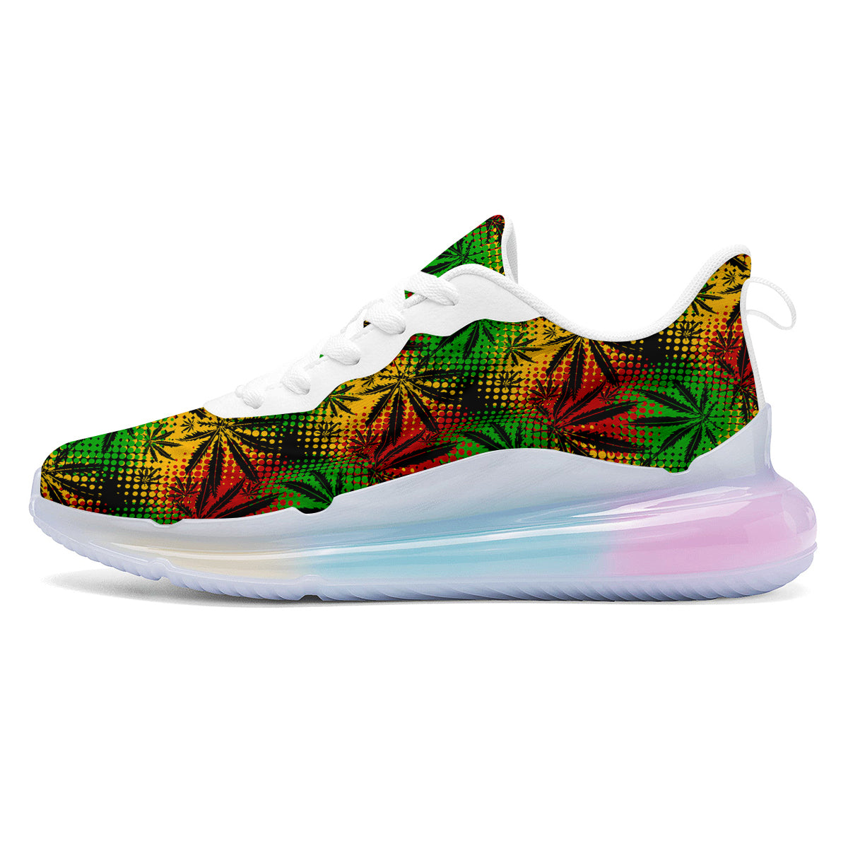 Reggae Abstract Print Pattern Running Sneakers-grizzshop