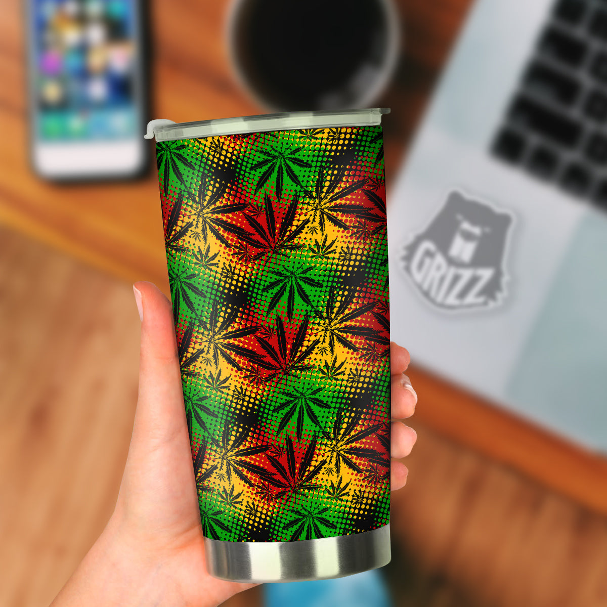 Reggae Abstract Print Pattern Tumbler-grizzshop